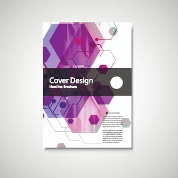 Vector annual report Leaflet Brochure Flyer template design, book cover design. Abstract hexagon creative template
