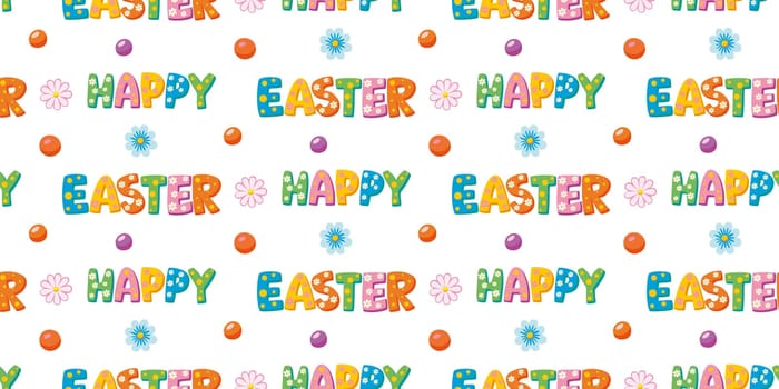 Festive pattern with the words Happy Easter