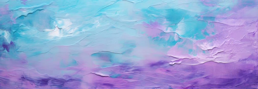 painting with large dynamic strokes of oil paint or acrylic, spring lilac turquoise palette, texture