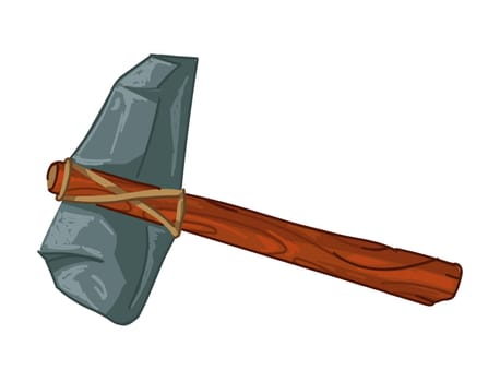 Prehistoric stone ax, tool equipment for work