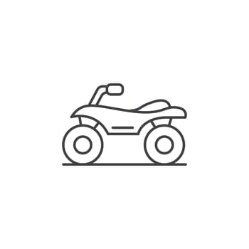 Atv icon in flat style. Quad bike vector illustration on isolated background. Transport sign business concept.