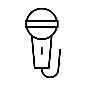 Microphone outline vector icon isolated