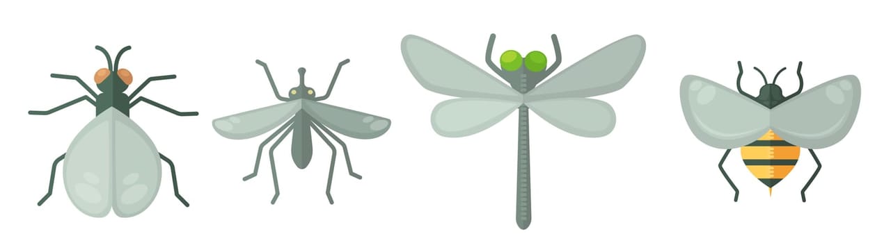 an Insect Silhouettes Vector Illustration