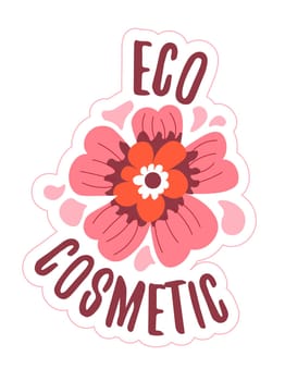 Eco cosmetics, natural and organic skincare vector