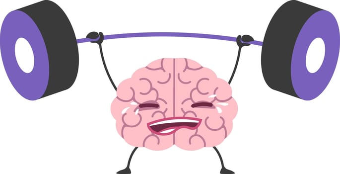 Brain character training and being active vector