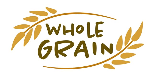 Whole grain product, label or emblem for bakery
