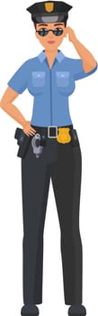 Confident policewoman in uniform