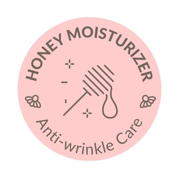 Honey moisturizer anti wrinkle care label logo
