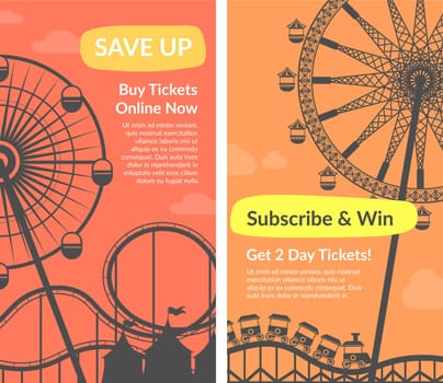 Amusement park, buy tickets online, subscribe