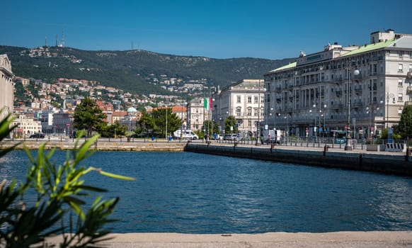 TRIESTE, ITALY - SEPTEMBER 10 2023: The old port of Trieste - Porto Vecchio , Northeast Italy