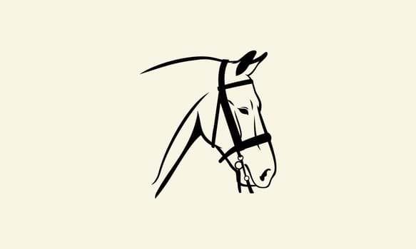 line art horse and rope logo
