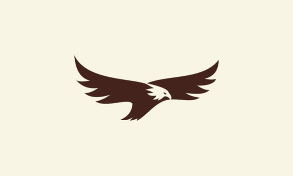 silhouette eagle fly logo template