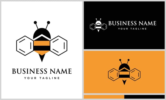 line art bee geometric logo
