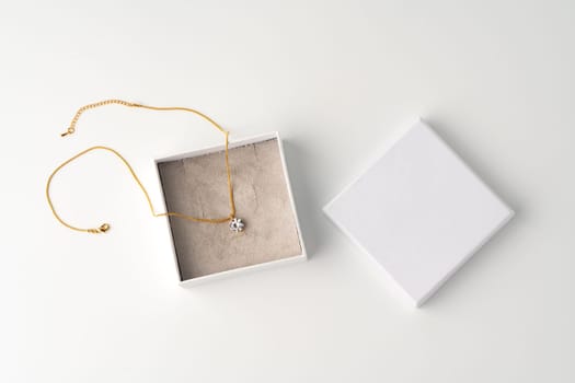Jewelry box on white background studio shot
