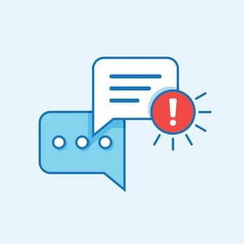 New message icon in flat style. Incoming inbox email vector illustration on isolated background. Bubble notification sign business concept.