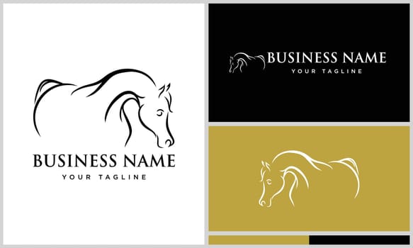 arabian horse logo design template