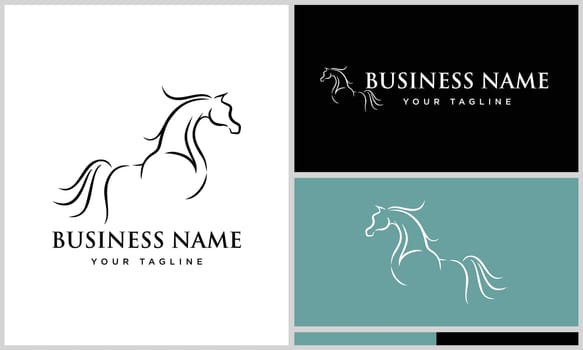 arabian horse logo design template