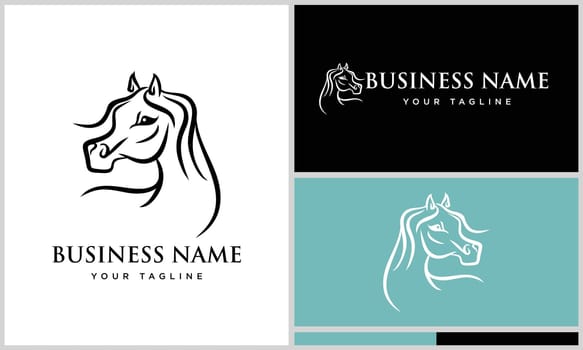 vector arabian horse design template