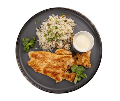Grilled chicken breast with rice