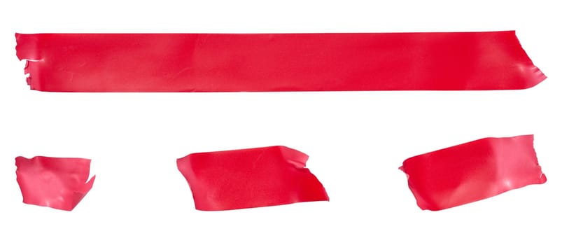 Red sticky plastic electrical tape for repairing electrical cables and other products 