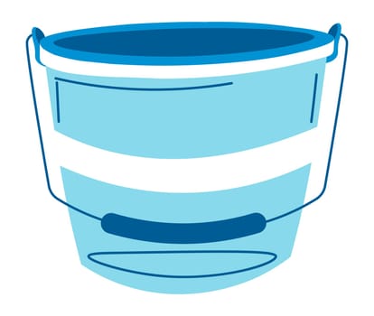 Plastic bucket with handle, household and cleaning