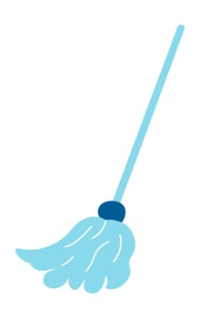 Broom or mop, cleaning and tidying up, vector