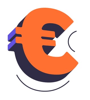 Money currency of European Union, Euro sign vector