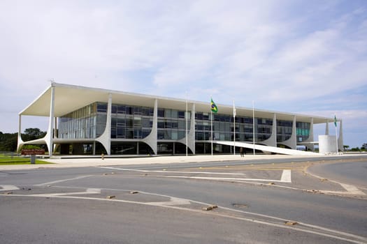 BRASILIA, BRAZIL - AUGUST 30, 2023: Palacio do Planalto the official workplace of the president of Brazil in Brasilia