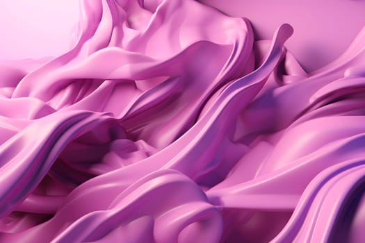 Abstract smooth shaped formless opaque pastel pink liquid flow background, neural network generated image