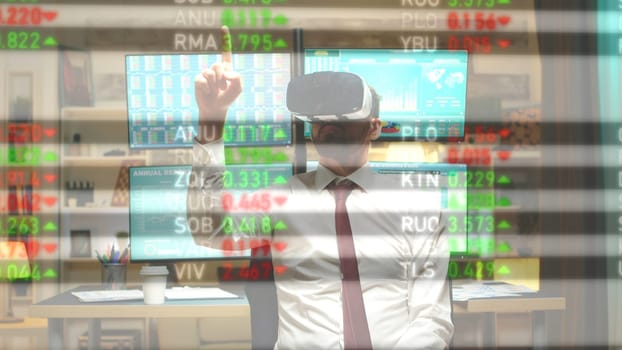 Analyst uses VR to analyze stock market