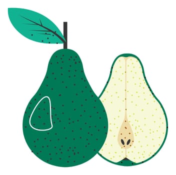 Ripe pear, organic fruit tasty healthy meal snack