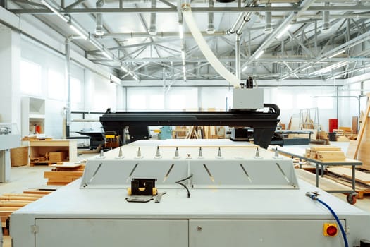 Woodworking equipment in a furniture manufacture workshop