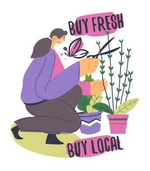 Buy fresh and local products, florist shop store