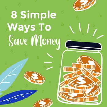Simple ways to save money, financial advice banner