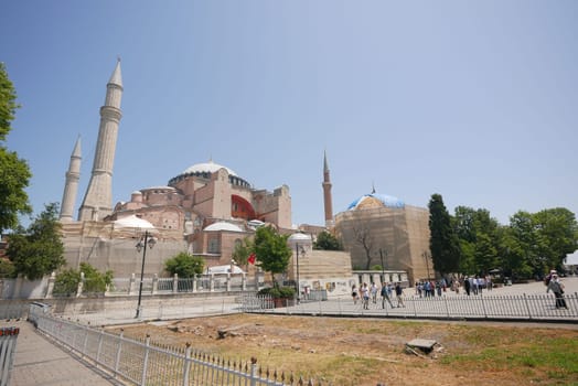turkey istanbul 12 may 2023. Interior of Hagia Sophia mosque.