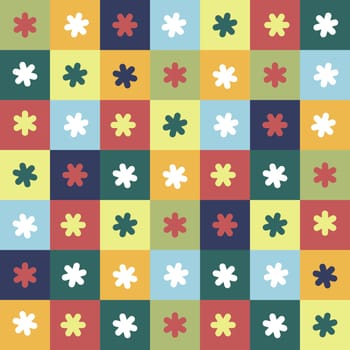 Blooming flowers and plants seamless patterns
