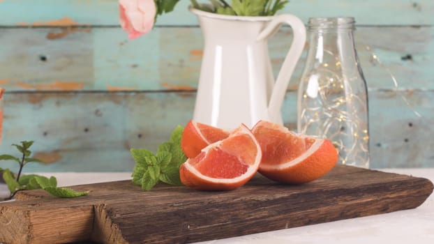 Grapefruit juice with rosemary 