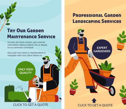 Professional garden landscaping services banner