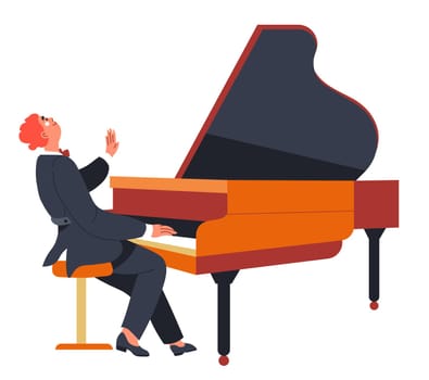 Piano player, classic music perfromer musician