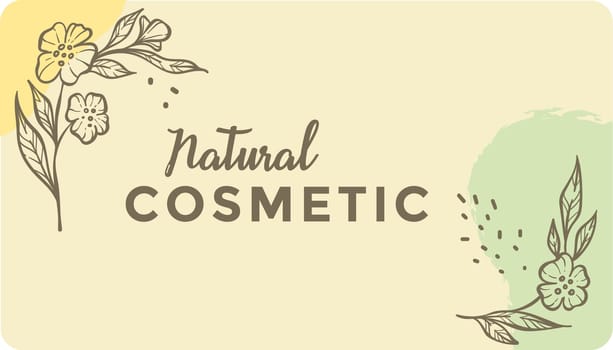 Natural cosmetic, banner for product or brand