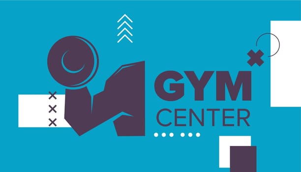 Gym center business card with abstract design