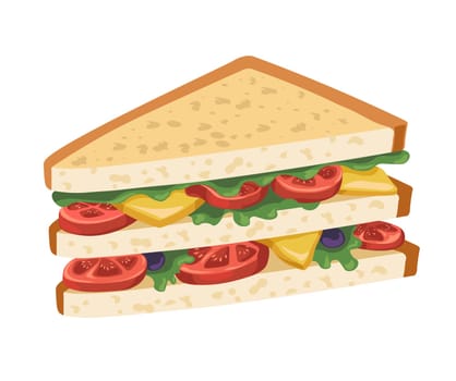 Sandwiches and snacks, tasty fast food for dinner