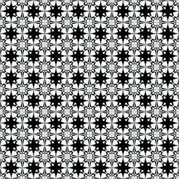 Abstract op art seamless pattern. Decorative black and white optical illusion texture background. 3D illusion. Vector illustration.