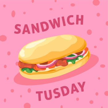Sandwich tuesday, tasty snack restaurant offer