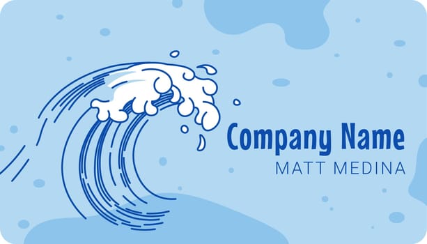 Company name business card and owners information