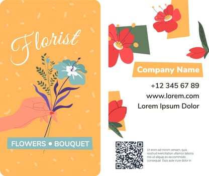 Florist shop or service, business card or logo