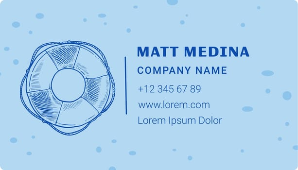 Company name on business cards, personal info