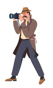 Detective taking photos, private investigator
