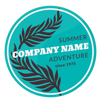 Summer adventure, logotype and company name logo