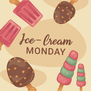 Ice cream monday, desserts promotion discount